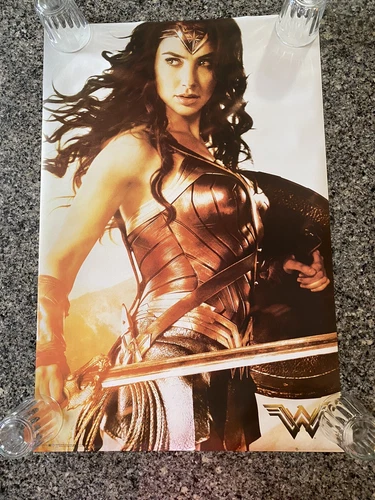DC Comics Movie - Wonder Woman - Shield Poster- Gal Gadot Diana Prince 24x36