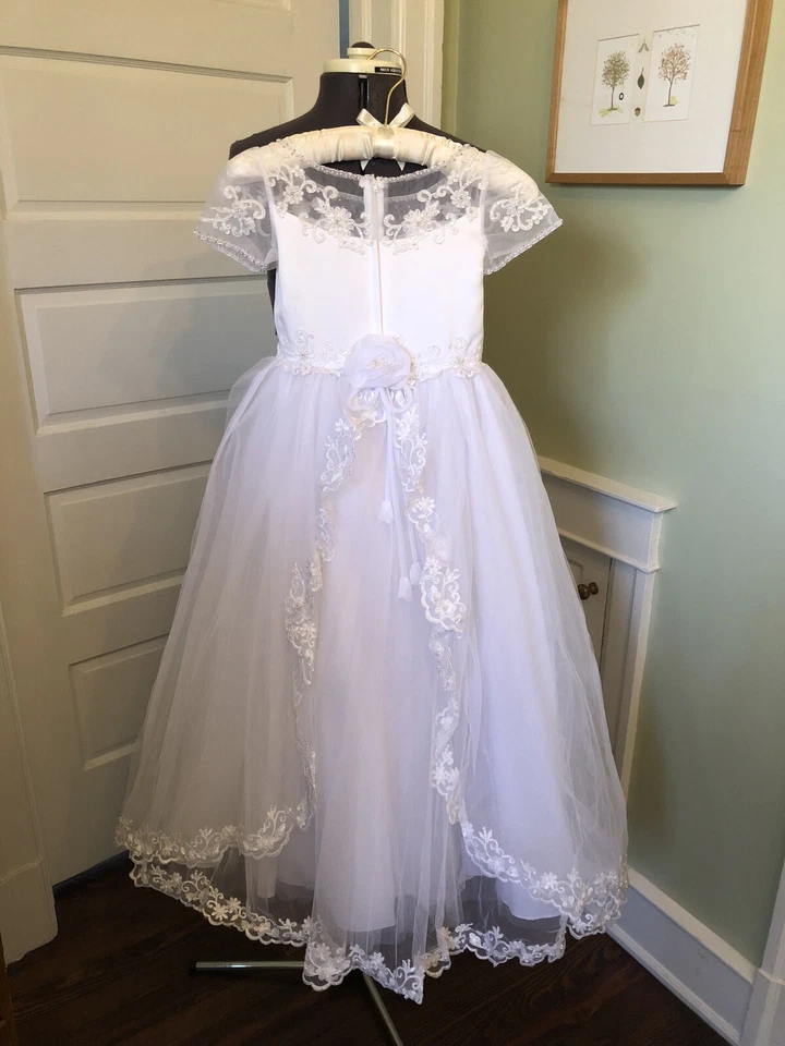 Vestido Cherie by Mon Cherie Primera Comunión Niña, Niña Florista o Concurso, Talla 7 Foto 4 de 4