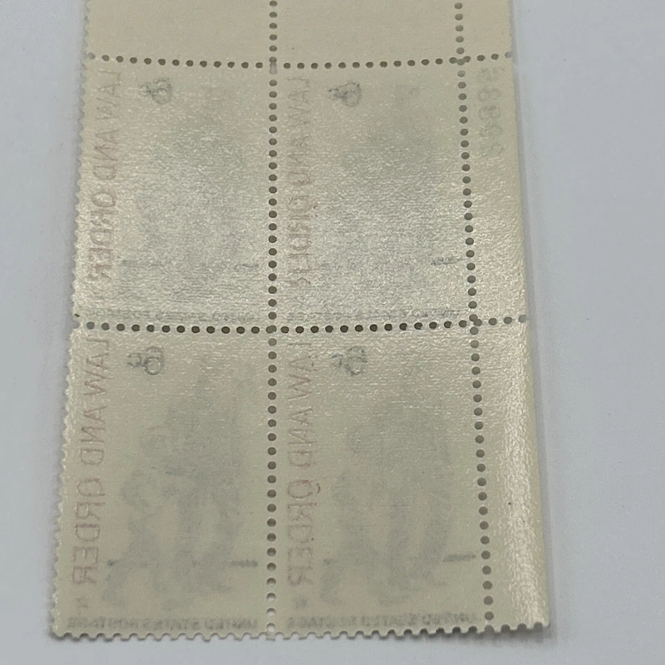 MNH US Postage 6¢ Police ‘Law And Order’ 4 Stamp Plate Block #29835 - Image 4 of 4