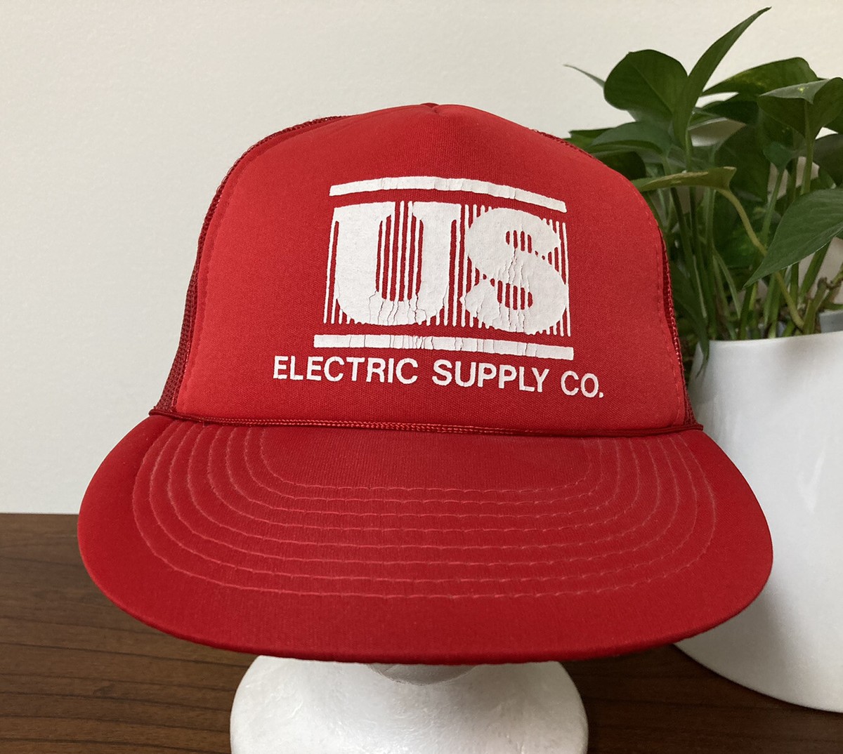 Vintage Supreme Hat Trucker Snap Back Rope Cap Red 80s 90s US