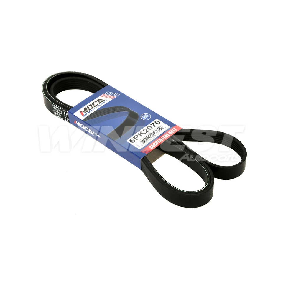 Cinturón Serpentine 6PK2070 para Toyota 86 Subaru BRZ Dodge Jeep Suzuki Plymouth GAS Foto 2 de 4