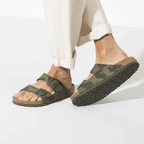 BIRKENSTOCK ARIZONA SOFT FOOTBED MEN'S SANDALS GREEN CAMO SIZE 12-12.5US/  45EU | eBay