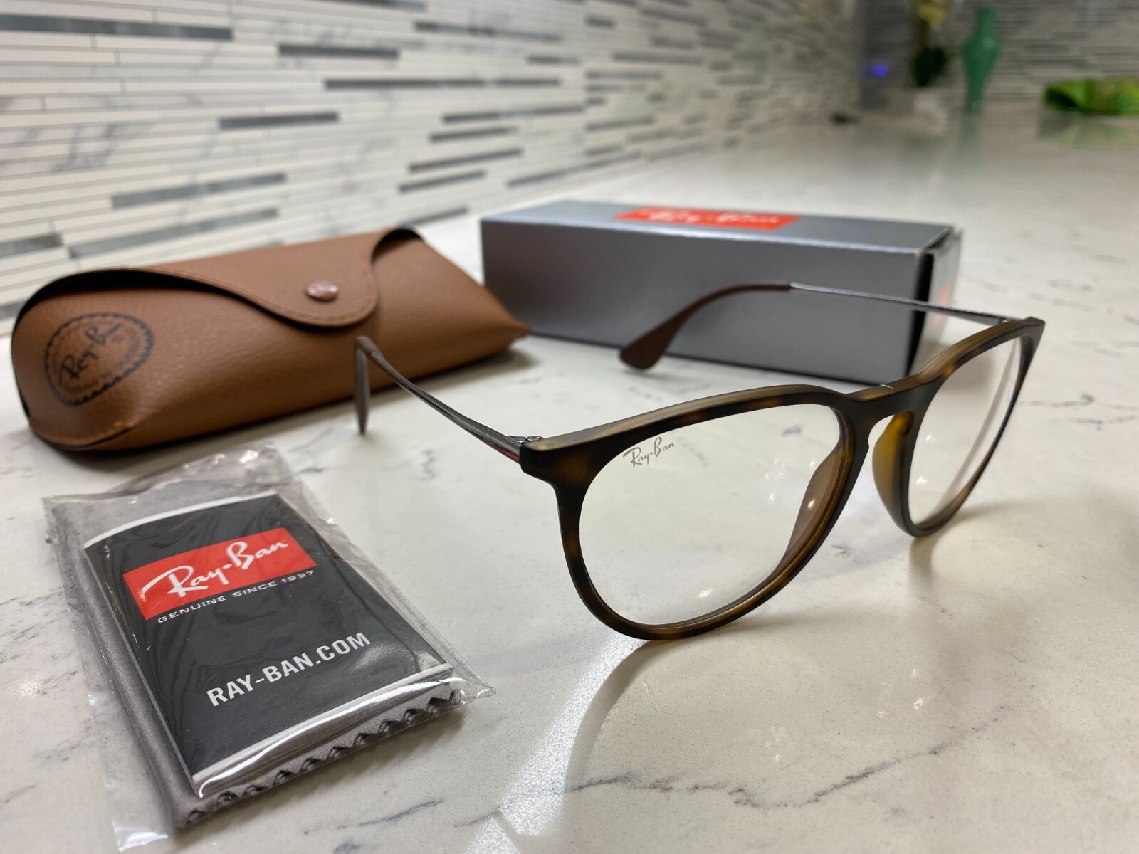 Ray-Ban Erika RB4171 865/SB Unisex Matte Havana Frame Anti blue