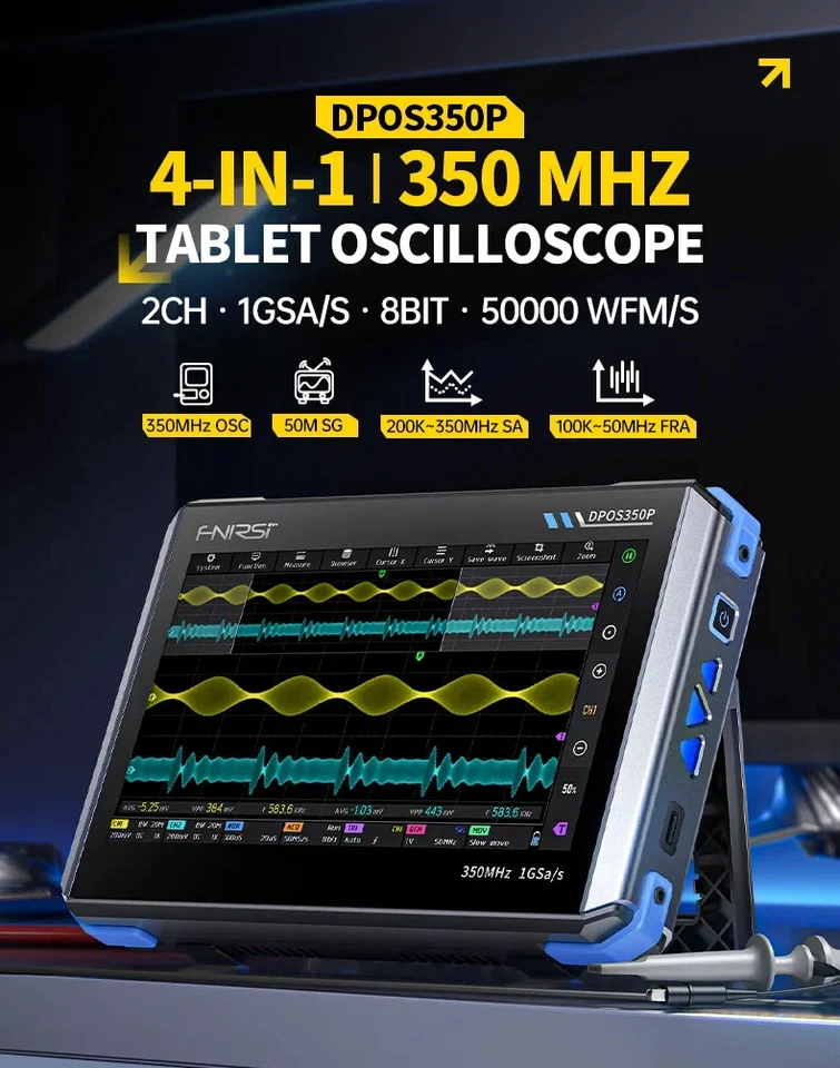 FNIRSI Digital Tablet Oscilloscope Signal Generator Spectrum Analyzer Freq Test - Image 2 of 4