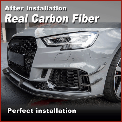 Alerón divisor de aletas de carbono Canards para Audi RS3 2017-2019 - Imagen 4 de 12