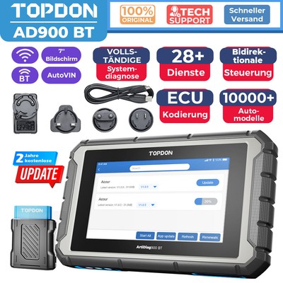 TOPDON Artidiag900 BT KFZ OBD2 Diagnosegerät Scanner Bluetooth ECU Coding WiFi