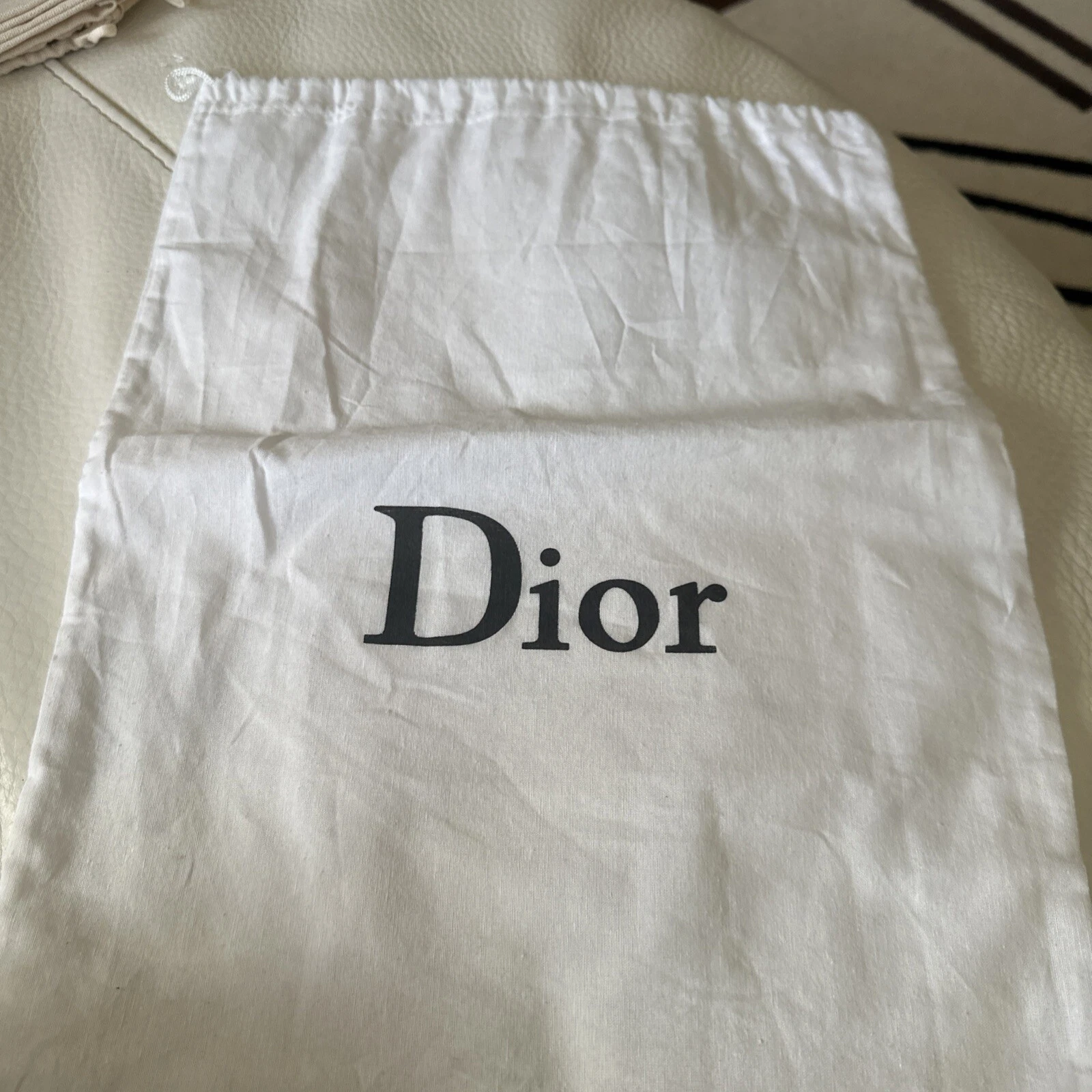 Christian Dior Sac à main chaussures de voyage ceinture sac à poussière pochette blanc 14” X 9” Neuf
