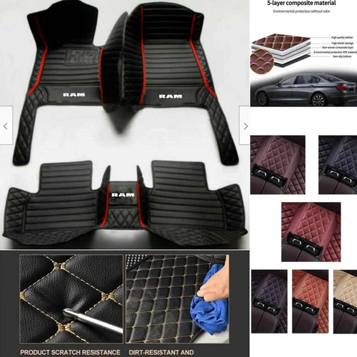 For Dodge RAM1500 Pickup Car Floor Mats Waterproof Carpets Cargo Custom Slips - Bild 2 von 40