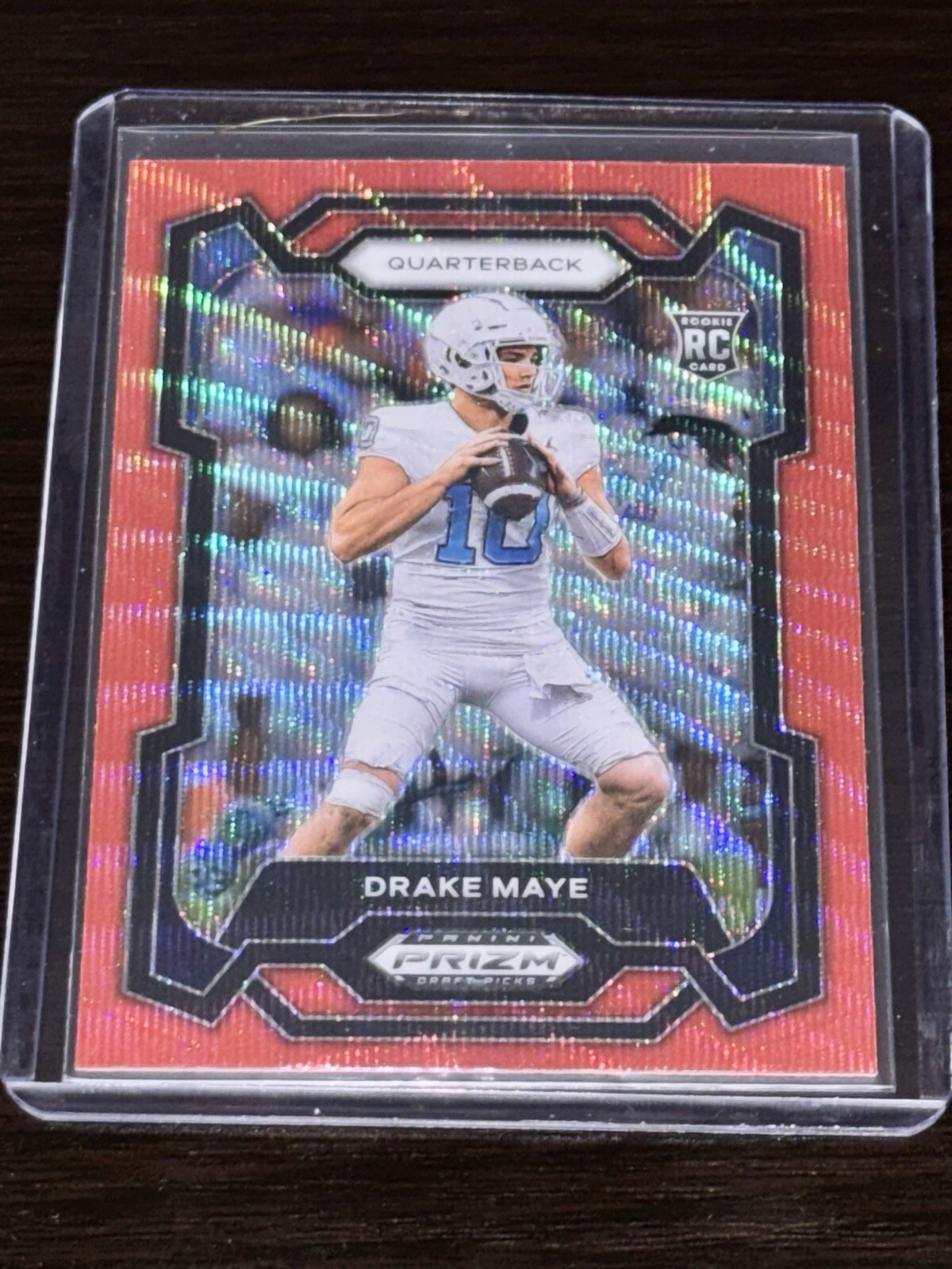 2024 Panini Prizm Draft Picks - Drake Maye (RC) Red Wave Prizm