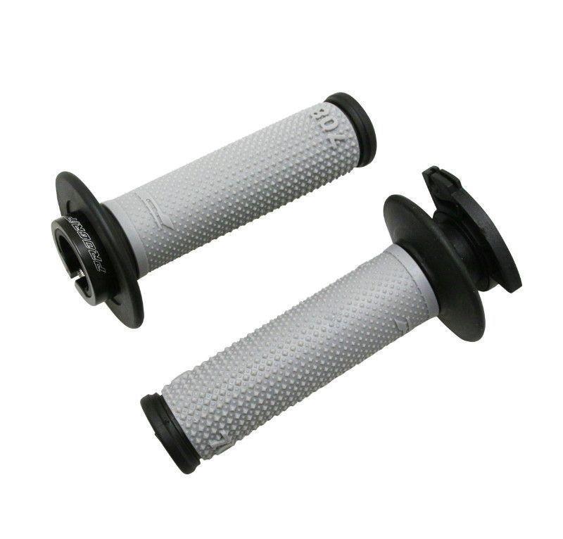 Poignées off road ProGrip 708 double densité gris et noir avec 5 embouts interchangeables