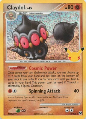 Pokemon TCG - Claydol 15/106 Celebrations: Classic Collection Holo