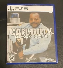 CUSTOM - Call Of Duty - Carl On Duty Black Cops Ops PS5 MEME Game Case ONLY 