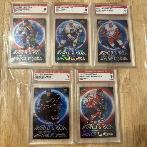 2023 Tim Hortons Hockey Cards World’s Best FULL SET OF ALL 5 Graded
