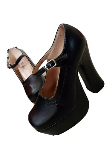 black platform heels ebay