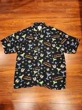 Big Dog Hawaiian Shirt "It's Five o'clock somewhere" 100% Rayon Men's Size 2X