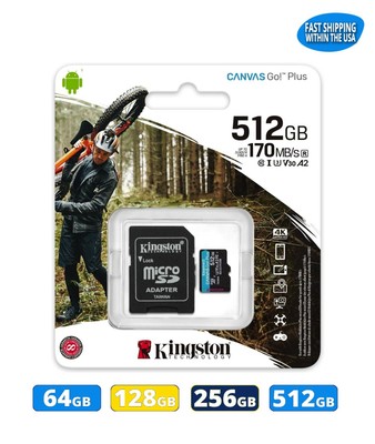 Kingston Micro SD Canvas Go Plus Memory Card 64GB 128GB 256GB 512GB lot