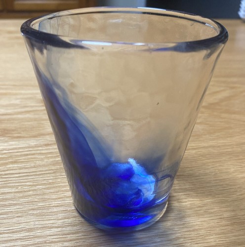 Art Glass Bormioli Rocco Cobalt Tumbler Hand Blown Quality Vintage Stamped - 第 1/5 張圖片