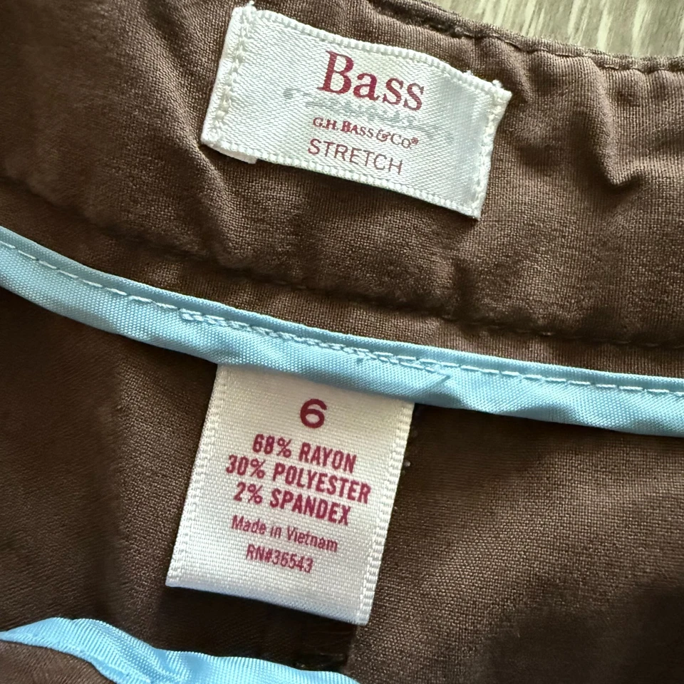 Pantalones relajados de pierna ancha Bass Stretch Y2K para mujer - talla 6 marrón Foto 2 de 4