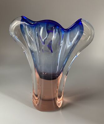 Kristall Vase; Chribska Borske Sklo; Design Josef Hospodka; 60er; H19cm; 1.44kg