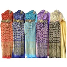 Traditional Princess Girl Thai Kids Dress Dance Asian Costume School Occasions