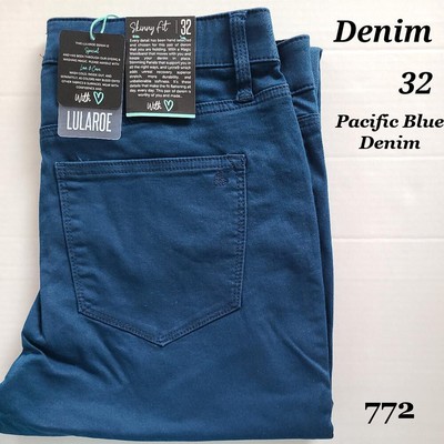 LuLaRoe Pacific Blue Skinny Denim Jeans 