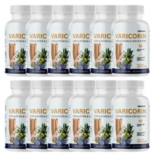Varicorin Vascular Support & Healthy Blood Flow Support Supplement - 12 Bottles