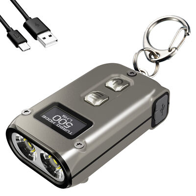 Nitecore TINI 2 500 Lm Keychain Light with Charging Cable (Titanium)