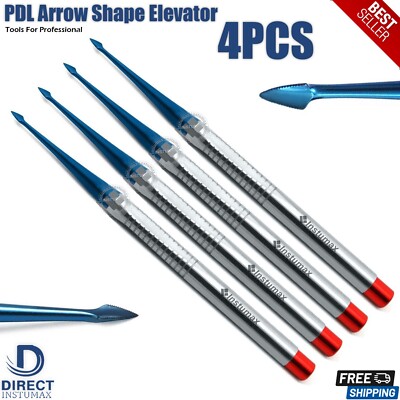 PDL Arrow Shape Elevator Dental Luxating Serrated Spade Luxation Titanium Coated