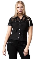 Killstar Gothic Goth Military Bluse Hemdbluse - Obey My Command