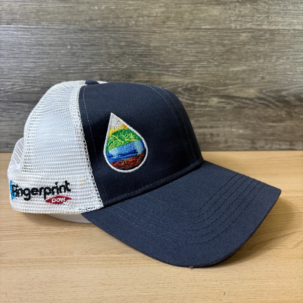 DOW Hat Cap Snap Back Blue Irrigation Fingerprint Adjustable View 6
