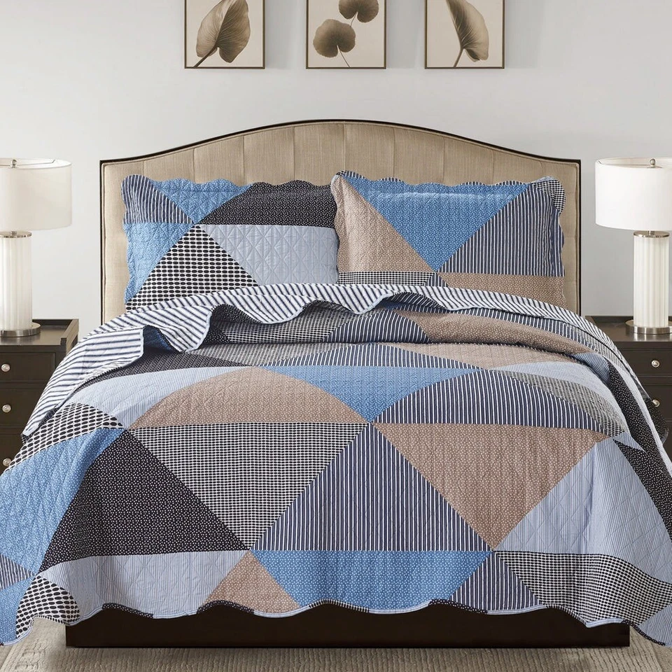 Suzy 3 Piece Quilt Set - Grey - Image 2 of 4