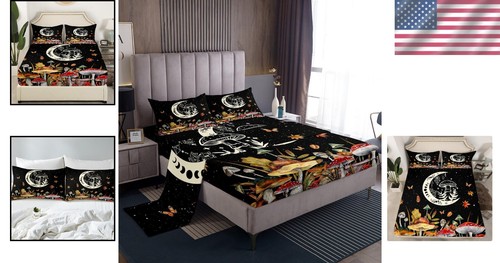 Whimsical Twin Size Microfiber Galaxy Mushroom Bedding Set for Kids & Teens - Picture 2 of 7