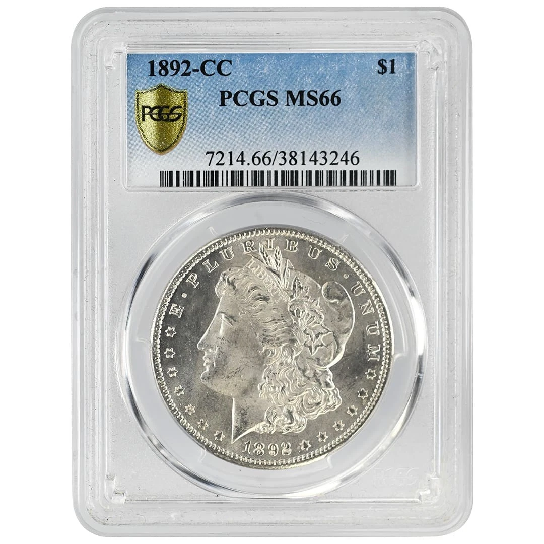 1892-CC $1 Morgan Dollar PCGS MS66