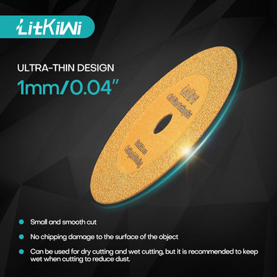 Mini Glasses Cutting Disc,1mm Ultra-Thin Diamond Cutting Blade Wheel,with 2PC...