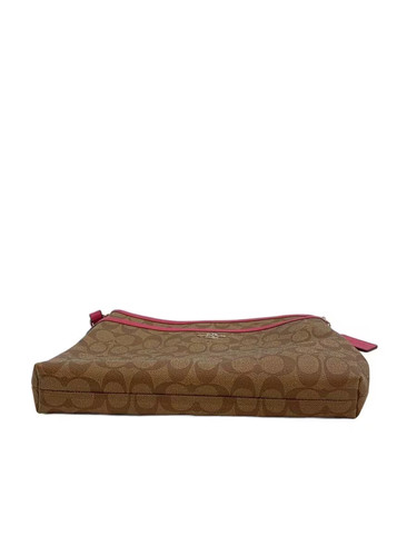 COACH Shoulder Bag - Signature Leather BEG All-over Pattern - Picture 4 of 6