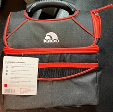 Igloo Playmate Gripper Cooler Bag Insulated Lunch Box Black and Red - New