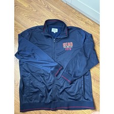 Ecko Unltd Mens Navy Blue Track Jacket Embroidered 1972 Full Zip Size 3XB
