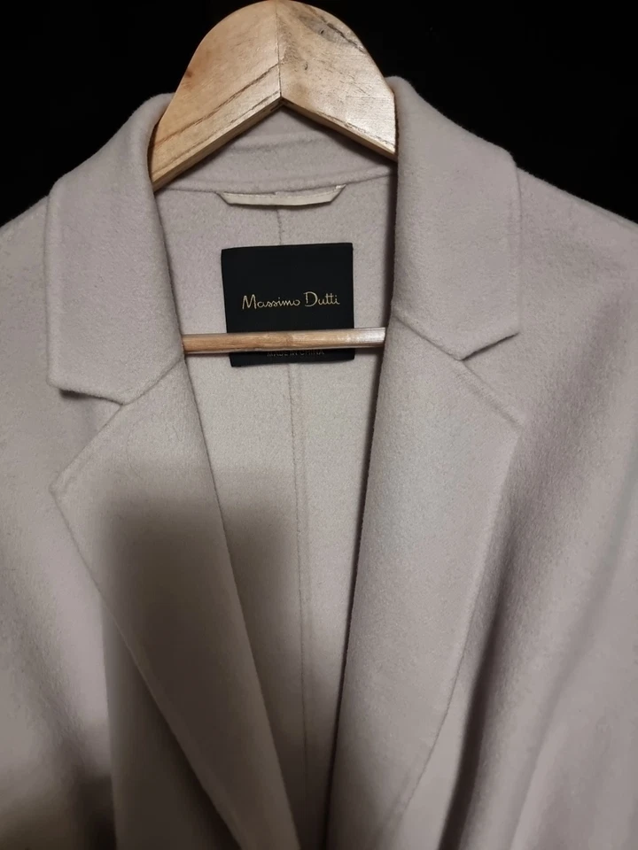 Massimo Dutti Wollmantel hell-beigeGröße M Neuwertig - Bild 2 von 4