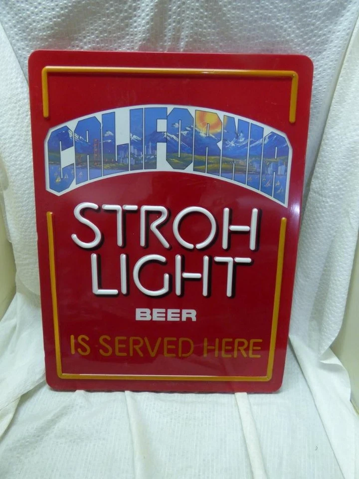 VINTAGE STROH'S BEER NEO-NEON LIGHT UP SIGN NEW - Image 3 of 4