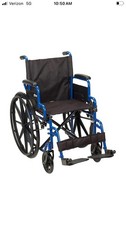 Drive Medical BLS20FBD-SF 20 inch Streak Wheelchair with Flip Back