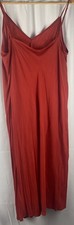 Farm Rio Red Slip Dress Maxi Dress SZ L 100% Viscose Fairy,  Whimsy Goth, Gypsy