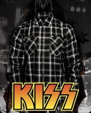 DIXXON Flannel KISS Dressed To Kill Tribute Collab Sz Large Brand New In Hand