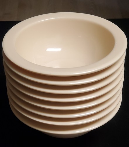 Thunder Group Nustone NS305T  Tan Melamine  Grapefruit / Fruit  Bowls -Set of 8