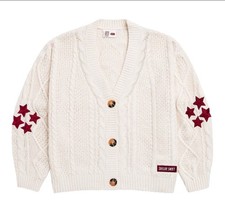 Size M/L Taylor Swift Red Taylors Version Cardigan Cream Cable Knit New IN HAND