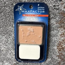 Max Factor Silk Perfection Liquid to Powder Makeup Cool Bronze  Original Formula