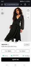 Women's Black Whimsigoth Boho Witchy Romantic Dress