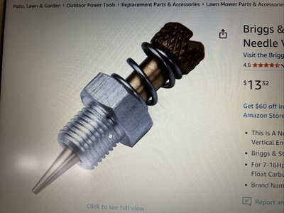#ad #ad Briggs amp; Stratton 99525S High Speed Valve OEM Carburetor $11.58