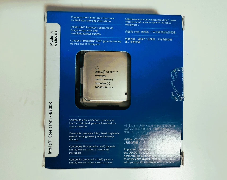 Intel Core i7-6800K CPU - 3.4 GHz - Immagine 2 di 2