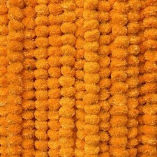 Artificial Marigold Flower Garlands For Home Temple Diwali  Ganpati Decoration