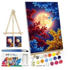 ATDMS Paint by Numbers Kit for Adults 7.87 x 11.81 x 0.67 inches, Moon 269 